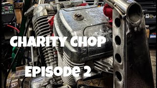 Honda Chopper  Charity Chop Build Episode 2 [upl. by Yanal464]