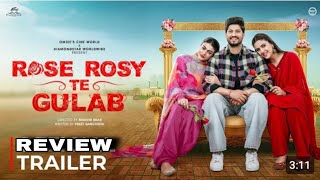 New punjabi movies 2024  Trailer Review  Rose rosy te gulab  Gurnam bhullar  Mahi sharma [upl. by Luap]