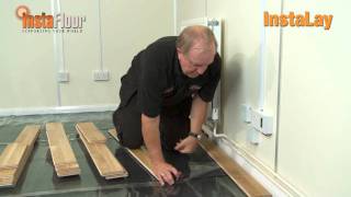 InstaLay 3  Peel amp Stick underlay wood flooring demo [upl. by Courcy]