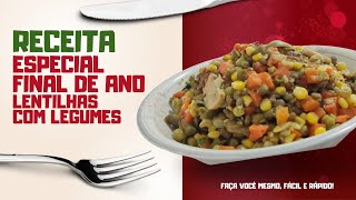 Lentilhas com legumes receita para o ano novo [upl. by Acinoryt768]