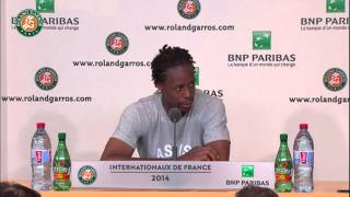 Conférence de presse Gaël Monfils Roland garros 2014 1T [upl. by Olwena]