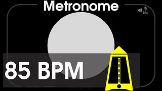 85 BPM Metronome  Marcia moderato  1080p  TICK and FLASH Digital Beats per Minute [upl. by Ailegna]