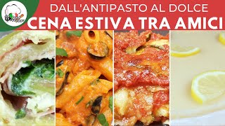 Cena estiva tra amici menù dallantipasto al dolce  FoodVlogger [upl. by Sloane]