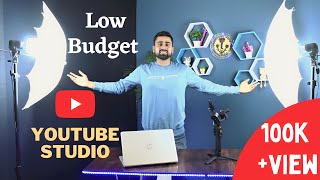 Professional YouTube Studio Setup Under ₹5000 Low Budget YouTube Background [upl. by Assirod810]