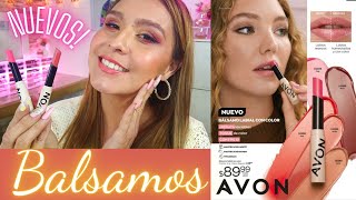 Balsamos Labiales con Color AVON para labios resecos y cuarteados Hidratacion x Horas Eve Tips [upl. by Ilarrold]