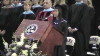 Elaine singing the National Anthem at the OBHS Class of 2009 Graduation [upl. by Noxas]