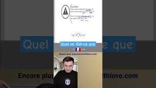 Quel vs Estce que Whats the Difference french frenchforbeginners frenchlove [upl. by Ezitram]