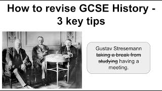 How to revise GCSE History  three key tips [upl. by Ellierim]