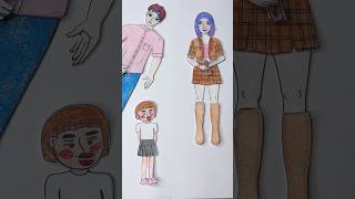 ต่อหน้าเพื่อนvsต่อหน้าผู้ชาย drawing art cartoon คลิปสั้น คลิปตลก ep2 [upl. by Norok]