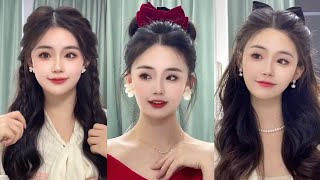 Super Cute Hairstyle Tutorials Korean Style for Girls 🏵️ [upl. by Arrej]