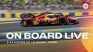 Onboard the 50 LIVE race action at 24H of Le Mans 2024  Ferrari Hypercar Part 2 [upl. by Lolly859]