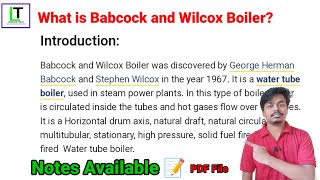 Babcock and Wilcox boiler Notes Available Easy language in English [upl. by Aldric790]