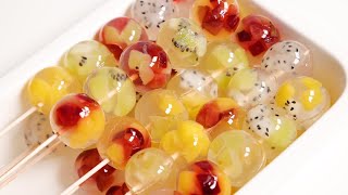 노 젤라틴 과일 곤약 젤리 만들기 Fruit konjac jelly recipe [upl. by Norval]