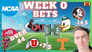 College Football Week 0 Bets [upl. by Namie]