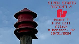 SIREN STARTS INSTANTLY FS Model 2  Fire Call  Attack  Albertson NY  10312024 [upl. by Weiler]