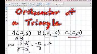 Orthocenter of a Triangle Grade 10 Academic Lesson 3 4 10 19 14 [upl. by Dobson]