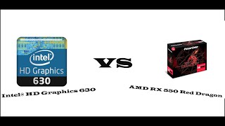 IntelR HD Graphics 630 vs rx 550 4 Gb [upl. by Yme]