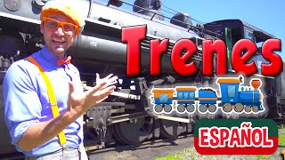 Blippi Español Viaje en el Tren a Vapor  Trenes Infantiles con Blippi Español  Videos educativos [upl. by Mayyahk769]