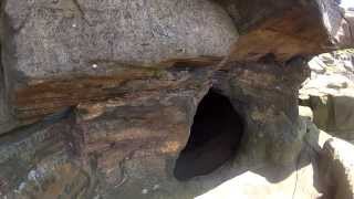 Leaving Robin Hoods Cave Stanage Edge [upl. by Anoirb279]