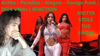 Anitta  Paradise  Alegria  Savage Funk  2024 VMAs  REACTION [upl. by Richter634]