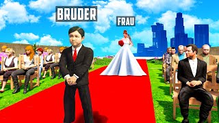 KLEINER BRUDER HEIRATET in GTA 5 RP Hochzeit [upl. by Gothard791]