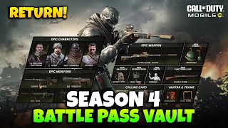 Season 4 Battle Pass Vault  New Teasers COD Mobile  CODM Leaks [upl. by Leschen878]