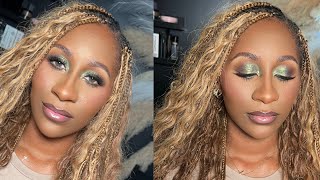 Green Smokey Eye Glam 💚 DETAILED 🔥 Makeup Tutorial [upl. by Ellard]