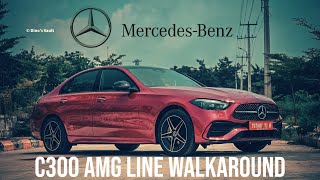 Mercedes Benz C300 AMG Line Walkaround Review  Price Mileage Power Torque Safety [upl. by Bluh]