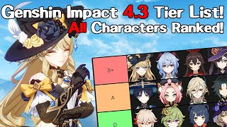 Genshin Impact Version 43 Tier List All Characters Ranked [upl. by Almat]