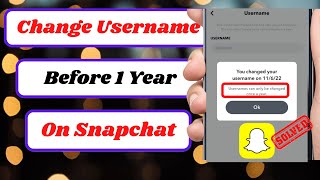 how to change username on snapchat before 1 yearcant change username on snapchat [upl. by Ennaitak882]