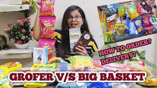 GROFERS VS BIG BASKET  BEST ONLINE GROCERY STORE  HOW TO ORDER  MANY MORE THINGS TO KNOW [upl. by Avad]