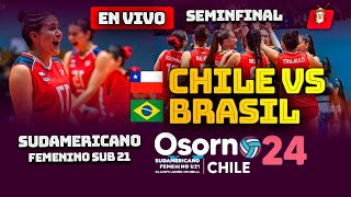 🔴CHILE VS BRASIL EN VIVO  SEMIFINAL SUDAMERICANO DE VOLEY FEMENINO SUB 21  28 SEPTIEMBRE [upl. by Imit]