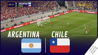 ARGENTINA vs CHILE 2024 World Cup Qualifiers Simulation and Prediction [upl. by Yorker]