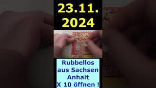 X10 Rubbellos aus Sachsen Anhalt öffnen Tag 359 [upl. by Aihseya]