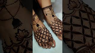 Simple mehndi designs for legs shortvideostatus [upl. by Annaul361]