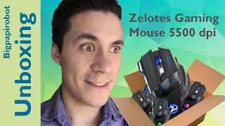 Zelotes Mouse Gaming 5500 dpi  Unboxing Español [upl. by Cirdes]