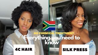 SILK PRESS in South Africa 4C hair All you need to know [upl. by Allimac]