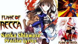 FLAME OF RECCA  NANKA SHIAWASE  LYRIC VIDEO 1 BY GIRA ESTA JR [upl. by Garzon]