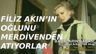 Filiz Akının oğlunu merdivenden atıyorlar Babaların Babası Türk Filmi [upl. by Carmelo]