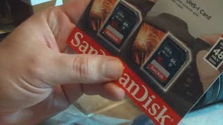 SanDisk 32GB SDHC UHSI Memory Card unboxing [upl. by Boccaj644]