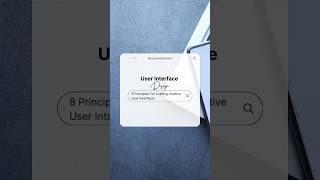 Master UI Design This Video Explains 8 Key Principles for Intuitive Interfaces uidesign [upl. by Aseret795]