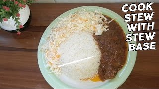 How To Cook Rice And Stew With Stew Base  BrinaCreationsTV [upl. by Dorsman]