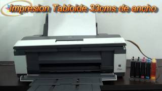 Impresora Epson WorkForce 1100  T1110 Tabloide 33 cms de ancho STC [upl. by Imalda]