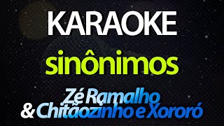 ⭐ Sinônimos De Amor é Amar  Zé Ramalho amp Chitãozinho e Xororó Karaokê Version Cover [upl. by Nylarad]