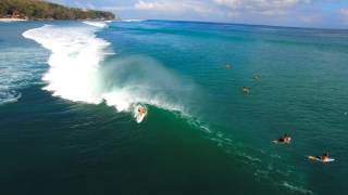 Epic Swell Hits Padang Padang in Bali Indonesia  4K Drone Surfing Footage [upl. by Yrrok848]