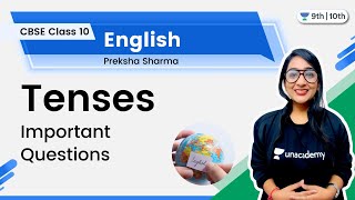 CBSE Class 10 Tenses  Important Questions  Term 2  Preksha Sharma [upl. by Eiffub]