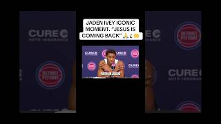 Jaden Ivey reminds the world that Jesus is coming back nba foryou fyp shorts jadenivey short [upl. by Toole140]