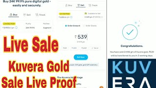 How To Sell Gold Kuvera Mutual fund App  Transfer Money Bank Account [upl. by Adnamma749]