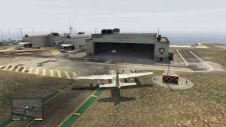 GTA V Stealing the C130 from Fort Zancudo Military base [upl. by Kono]