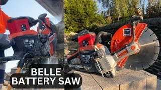 Bricklaying  New Beast Altrad Belle Cut Off Saw in action [upl. by Seuqramed915]